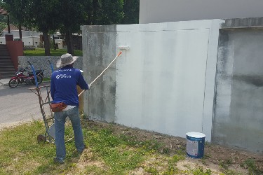 First day painting with white primer